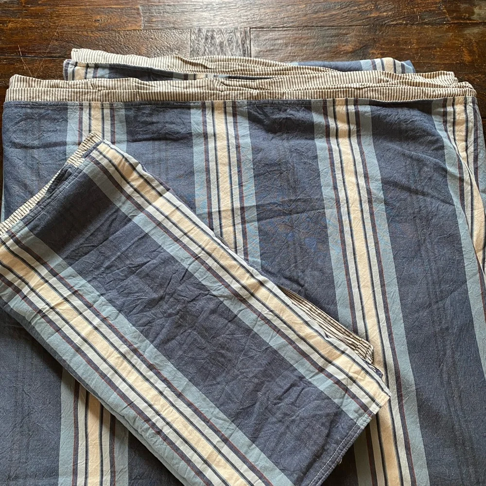 Lauren Ralph Lauren Gavin Stripe King Duvet 3 Piece Set Duvet Cover Pillow Shams